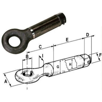 Occhione Girevole Gancio Per Timone Carrello Max Kg 6000 Omologato Cat E - MARCA