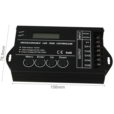CL8808 Centralina Led Timer Alba Tramonto 220V 1AX5 Time Led Controller Per Acquari Canarini Serre TC423 - Ledlux