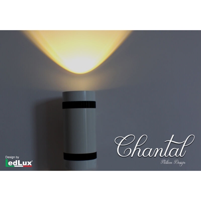 LD8825C Applique Led Da Parete Modello Chantal Italian Design Moderna 3W Singolo Illuminazione Bianco Caldo - Ledlux