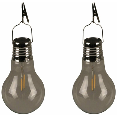 Luci LED Solari per Feste in Giardino 2 pz Trasparente - Luxform