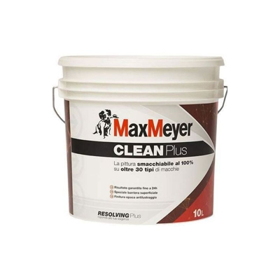 Max Meyer - CLEAN PLUS LT. 10 BIANCO LA PITTURA SMACCHIABILE AL 100% SUPERLAVABILE