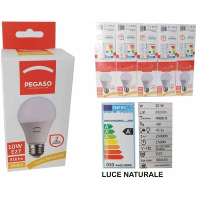 Bighouse It - LAMPADA ECOLED BULBO E27 10W 4000K PN-023 LUCE NATURALE