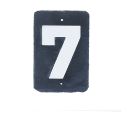 PrimeMatik - Numero 7 su ardesia 180x120mm marcatura precio