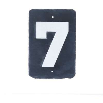 PrimeMatik - Numero 7 su ardesia 180x120mm marcatura