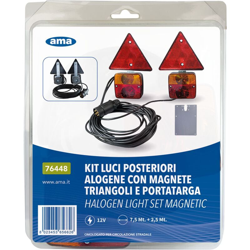 Kit Fanali Posteriore Magnetico Per Rimorchi Carrelli Roulotte Muletto (24270) - AMA en oferta
