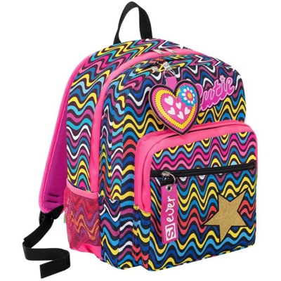 Zaino Cartella Scuola Ragazzi SJ Ever Cutie Optical Spallacci Imbottiti - Seven