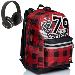 Zaino Scuola Ragazzi College The Double Face Reversibile con Cuffie Nero - Seven precio