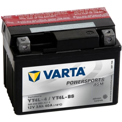 Batteria Moto Powersports FreshPack AGM YT4L-4 / YT4L-BS - Varta