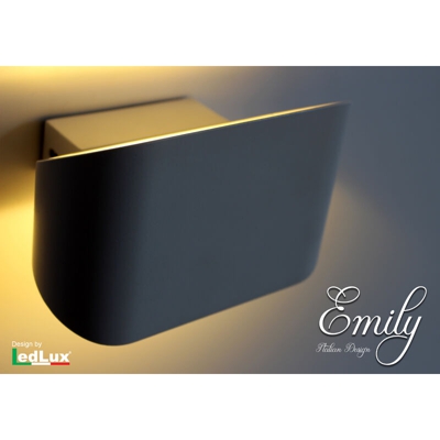 LD8804C Applique Led Da Parete Modello Emily Italian Design Moderna 6W Bianco Caldo - Ledlux