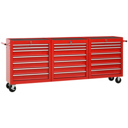 Vidaxl - Carrello Portautensili con 21 Cassetti in Acciaio Rosso precio