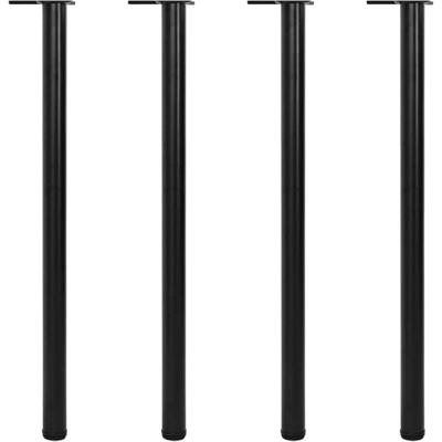 Vidaxl - Set 4 gambe nere per tavolo regolabili in altezza 1100 mm