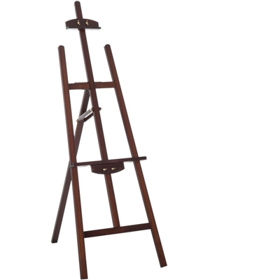 Cavalletto per Pittura in Legno Altezza e Inclinazione Regolabili, Marrone, 46x60x140cm - Homcom