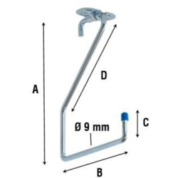 GANCIO MULTIUSO AD 'L' ART.4100 cm 15 x 25 - ALDEGHI características