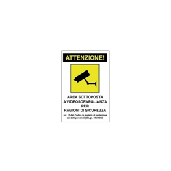 Maxxistore - Cartello adesivo area videosorvegliata misure 18x12 precio