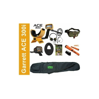 Nuovo metal detector garrett ace 300i cuffie pinpointer at borsa marsupio