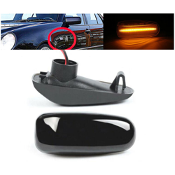Kit Freccia Laterale a Led Side Marker Lente Nero Fume Luce Arancione Per Mercedes Benz E W210 C W202 CLK W208 SLK R170 Vito W638 - CARALL precio