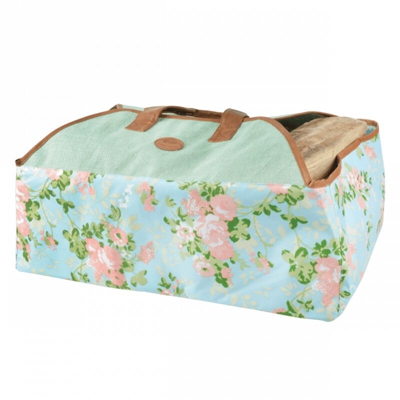 Esschert Design - Borsa Porta Legna fantasia Rose da donna