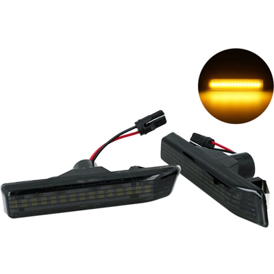 LEDLUX LN0672Y Kit Freccia Laterale a Led Side Marker Lente Nero Fume Luce Arancione Per BMW E36 M3 X5 E53 OEM 344-1405 - CARALL