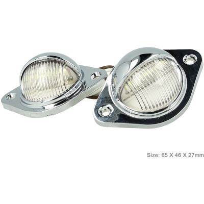 Kit Luci Targa Ingombro Laterale 24V 12V Bianco Freddo Per Furgone Camper Rimorchio Caravan Camion Trattore Autocarro - CARALL