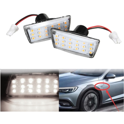 Kit Freccia Laterale a Led Side Marker Lente Trasparente Luce Bianco Per Opel Vauxhall Adam Astra H J D Insignia Meriva B Zafira Chevrolet Cruze J300