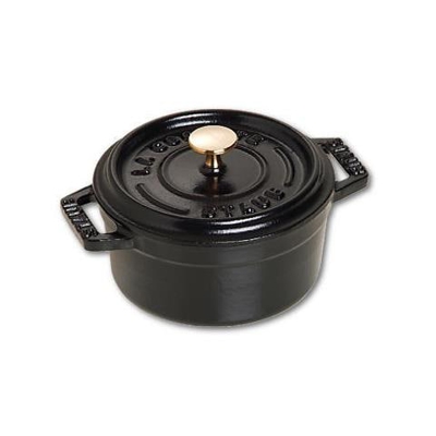 Cocotte Mini in Ghisa con Coperchio Diametro 18 cm Colore Nero