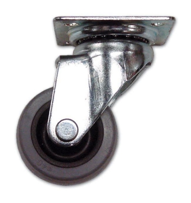 Cebora - Ruota in Gomma con Piastra Girevole D1P 7 ? 80 mm Piastra 47x47mm Portata 40 Kg