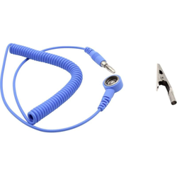 Quadrios Cavo di messa a terra ESD 1.80 m Connettore a pressione 10 mm, Spina, Morsetto a coccodrillo precio