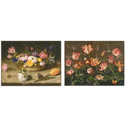 Quadro Anticato Barocco su Tela Tulipani Fiori Canvas Shabby Chic - Blanc Mariclò características