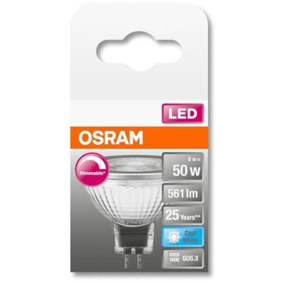 LED (monocolore) Classe energetica: A (A++ - E) OSRAM SST MR16 50 36° 8 W/4000K GU5.3 4058075433748 GU5.3 Potenza: 8 W
