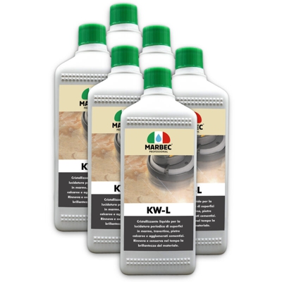 KW L 1LT | Cristallizzante liquido per pietre e materiali calcarei lucidi - MARBEC