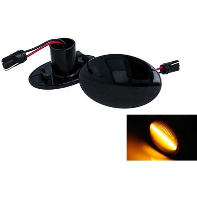 Kit Freccia Laterale a Led Side Marker Lente Nero Fume Luce Arancione Per Ford Fiesta KA Transit Tourneo OEM 96VT13K354AA - CARALL