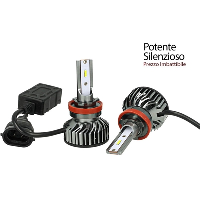 Kit Full Led Cob H8 H11 26W Reale 12V Con Ventola Raffrenddamento Silenziosa Attacco Regolabile 2200 Lumen - CARALL