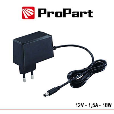 Propart - alimentatore universale tensione costante 1.5A 18 watt 220-240 volt CE IP20 nero lif pea16v12v15a