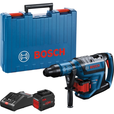 BOSCH GBH 18V-45C MARTELLO PERFORATORE SDS MAX BITURBO 2 BATTERIE 12Ah VALIGETTA