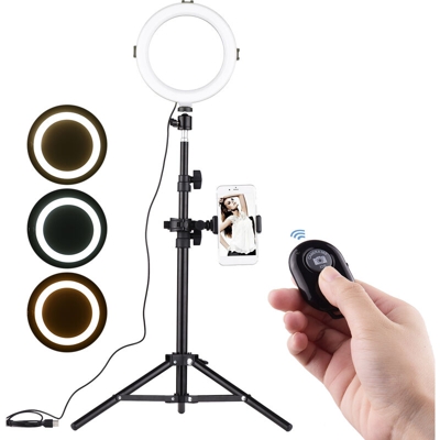 Andoer anello di 8 pollici a LED illumina 3 tipi di modelli di luce con luminosit