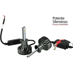 Kit Full Led Cob H1 26W Reale 12V Con Ventola Raffrenddamento Silenziosa Attacco Regolabile 2200 Lumen - CARALL en oferta