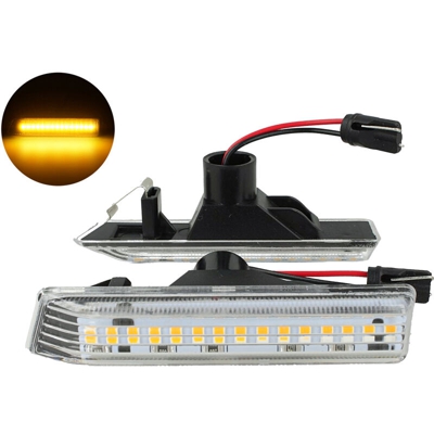 Kit Freccia Laterale a Led Side Marker Lente Trasparente Luce Arancione Per BMW E36 M3 X5 E53 OEM 344-1405 - CARALL