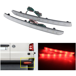 Kit 2 Fanali Posteriori A Led Trasparente Luce Rosso Bianco Per VW T5 Transporter Multivan 2012-2015 Caravelle 2014 - CARALL precio