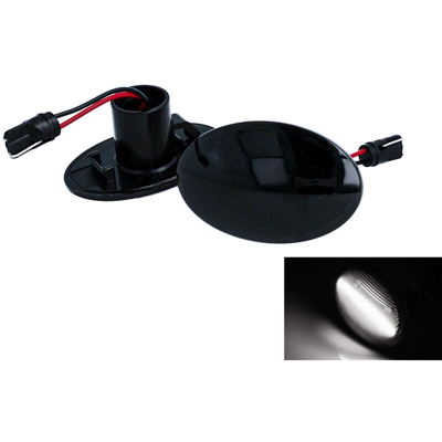 Kit Freccia Laterale a Led Side Marker Lente Nero Fume Luce Bianco Per Ford Fiesta KA Transit Tourneo OEM 96VT13K354AA - CARALL