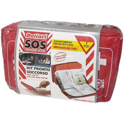 Bottari - Kit Pronto Soccorso Morbido Con Zip e Velcro Per Uso In Auto Furgone e Casa