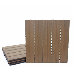 Piastrelle pavimentazione da esterno HWC-E20 WPC 1mq 4 pezzi 50x50cm marrone - MENDLER características