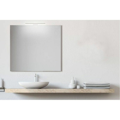 San Marco - Specchio 70x50 cm reversibile con lampada led premium da 30 cm