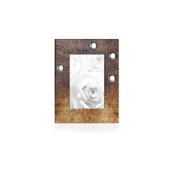 Cornice Cosmos - Porta Foto, Quadro - Marrone in Argento, Vetro, Legno, 13,3 x 17,4 cm - OTTAVIANI BY HOMEMANIA en oferta