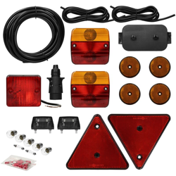 Kit luci posteriori rimorchi illuminazione 7 pin targa catadiottri fendinebbia - ECD GERMANY precio
