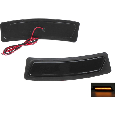 Kit Freccia Laterale a Led Side Marker Lente Nero Fume Luce Arancione Per BMW Serie 3 F30 OEM 63147847205 63147847206 - CARALL