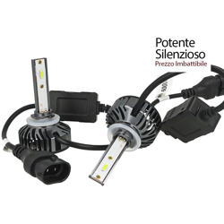Kit Full Led Cob H27 880 PG13 881 PGJ13 26W Reale 12V Con Ventola Raffrenddamento Silenziosa Attacco Regolabile 2200 Lumen - CARALL precio
