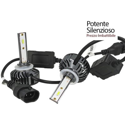 Kit Full Led Cob H27 880 PG13 881 PGJ13 26W Reale 12V Con Ventola Raffrenddamento Silenziosa Attacco Regolabile 2200 Lumen - CARALL