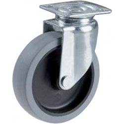 Ruota in Gomma con Piastra Girevole D1P 7 ? 40 mm Piastra 47x47mm Portata 15Kg - CEBORA en oferta