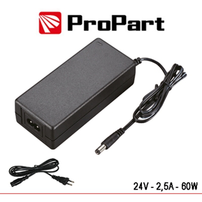 alimentatore switching tensione costante 24 vdc 2.5a 220-240 volt 60 watt CE nero lif pea50v24v25a - PROPART