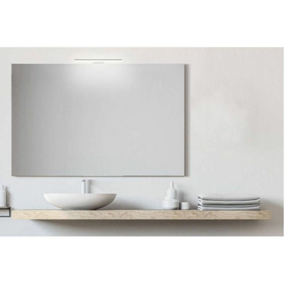 San Marco - Specchio bagno 120x80 cm con luce led premium da 30 cm